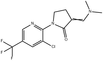 1-[3-CHLORO-5-(TRIFLUOROMETHYL)-2-PYRIDINYL]-3-[(DIMETHYLAMINO)METHYLENE]-2-PYRROLIDINONE 结构式