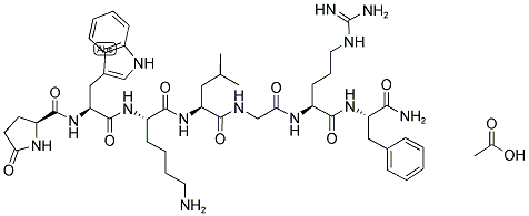 PYR-TRP-LYS-LEU-GLY-ARG-PHE-NH2 ACETATE SALT 结构式