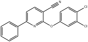 2-(3,4-DICHLOROPHENOXY)-6-PHENYLNICOTINONITRILE 结构式