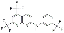 5,7-BIS(TRIFLUOROMETHYL)-N-[3-(TRIFLUOROMETHYL)PHENYL][1,8]NAPHTHYRIDIN-2-AMINE 结构式
