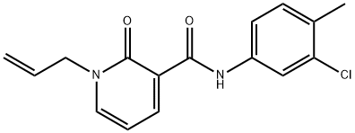1-ALLYL-N-(3-CHLORO-4-METHYLPHENYL)-2-OXO-1,2-DIHYDRO-3-PYRIDINECARBOXAMIDE 结构式