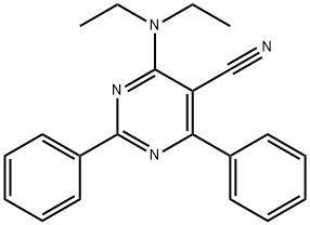 4-(Diethylamino)-2,6-diphenyl-5-pyrimidinecarbonitrile 结构式