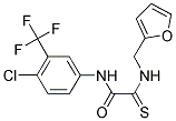 N-[4-CHLORO-3-(TRIFLUOROMETHYL)PHENYL]-2-[(2-FURYLMETHYL)AMINO]-2-THIOXOACETAMIDE 结构式