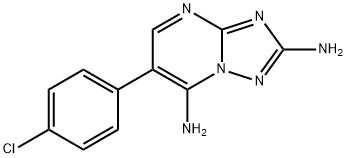 2-AMINO-6-(4-CHLOROPHENYL)[1,2,4]TRIAZOLO[1,5-A]PYRIMIDIN-7-YLAMINE 结构式