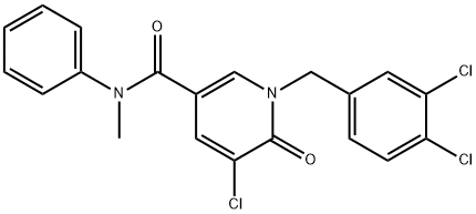 5-CHLORO-1-(3,4-DICHLOROBENZYL)-N-METHYL-6-OXO-N-PHENYL-1,6-DIHYDRO-3-PYRIDINECARBOXAMIDE 结构式