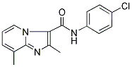 N-(4-CHLOROPHENYL)-2,8-DIMETHYLIMIDAZO[1,2-A]PYRIDINE-3-CARBOXAMIDE 结构式