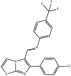 N-([6-(4-CHLOROPHENYL)IMIDAZO[2,1-B][1,3]THIAZOL-5-YL]METHYLENE)-4-(TRIFLUOROMETHYL)ANILINE 结构式