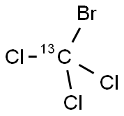 三氯溴甲烷-13C 结构式