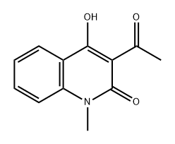 3-乙酰基-4-羟基-1-甲基喹啉-2(1H)-酮 结构式