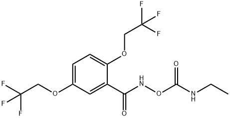N-([(ETHYLAMINO)CARBONYL]OXY)-2,5-BIS(2,2,2-TRIFLUOROETHOXY)BENZENECARBOXAMIDE 结构式