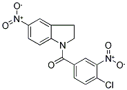 (4-CHLORO-3-NITROPHENYL)(5-NITRO-2,3-DIHYDRO-1H-INDOL-1-YL)METHANONE 结构式