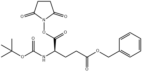 (4R)-4-[[叔丁氧羰基]氨基]-5-[(2,5-二氧代-1-吡咯烷基)氧基]-5-氧代戊酸苄酯 结构式