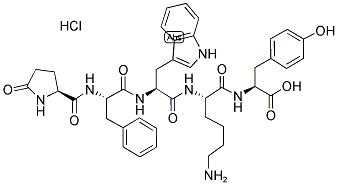 PYR-PHE-TRP-LYS-TYR-OH · HCL 结构式