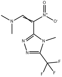 N,N-DIMETHYL-2-[4-METHYL-5-(TRIFLUOROMETHYL)-4H-1,2,4-TRIAZOL-3-YL]-2-NITRO-1-ETHYLENAMINE 结构式