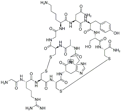 GLY-ARG-CYS-CYS-HIS-PRO-ALA-CYS-GLY-LYS-ASN-TYR-SER-CYS-NH2 结构式