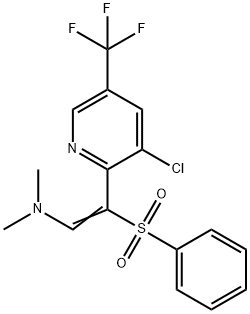 2-[3-CHLORO-5-(TRIFLUOROMETHYL)-2-PYRIDINYL]-N,N-DIMETHYL-2-(PHENYLSULFONYL)-1-ETHYLENAMINE 结构式