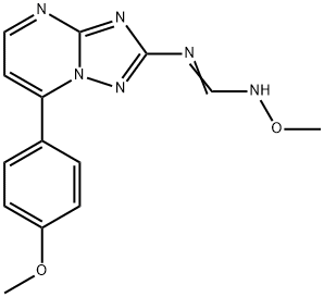 N'-METHOXY-N-[7-(4-METHOXYPHENYL)[1,2,4]TRIAZOLO[1,5-A]PYRIMIDIN-2-YL]IMINOFORMAMIDE 结构式