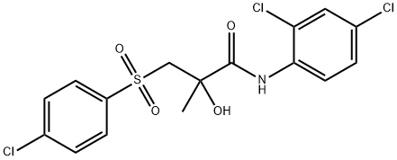 3-[(4-CHLOROPHENYL)SULFONYL]-N-(2,4-DICHLOROPHENYL)-2-HYDROXY-2-METHYLPROPANAMIDE 结构式