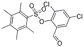 2,4-DICHLORO-6-FORMYLPHENYL 2,3,4,5,6-PENTAMETHYLBENZENE-1-SULFONATE 结构式