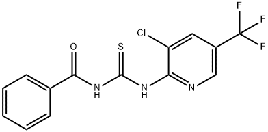 N-(((3-CHLORO-5-(TRIFLUOROMETHYL)(2-PYRIDYL))AMINO)THIOXOMETHYL)BENZAMIDE 结构式