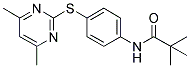 N-[4-[(4,6-DIMETHYLPYRIMIDIN-2-YL)THIO]PHENYL]-2,2-DIMETHYLPROPANAMIDE 结构式