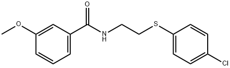 N-(2-[(4-Chlorophenyl)sulfanyl]ethyl)-3-methoxybenzenecarboxamide 结构式