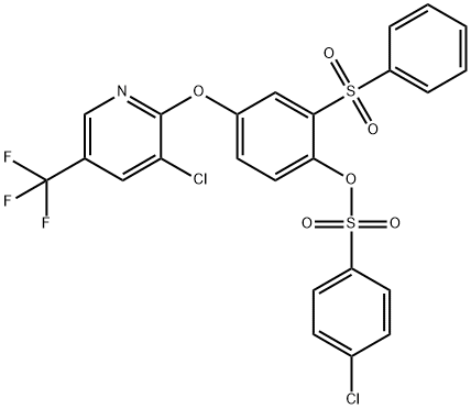 4-([3-CHLORO-5-(TRIFLUOROMETHYL)-2-PYRIDINYL]OXY)-2-(PHENYLSULFONYL)PHENYL 4-CHLOROBENZENESULFONATE 结构式