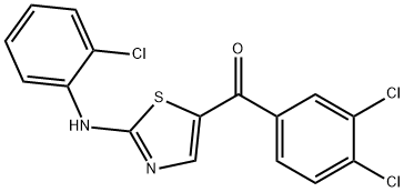 [2-(2-CHLOROANILINO)-1,3-THIAZOL-5-YL](3,4-DICHLOROPHENYL)METHANONE 结构式