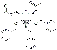 1,6-DI-O-ACETYL-2,3,4-TRI-O-BENZYL-A,BETA-D-GLUCOPYRANOSE 结构式