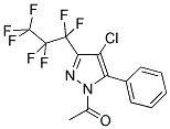 1-ACETYL-4-CHLORO-3(5)-PERFLUOROPROPYL-5(3)-PHENYLPYRAZOLE 结构式