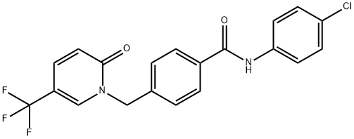 N-(4-CHLOROPHENYL)-4-([2-OXO-5-(TRIFLUOROMETHYL)-1(2H)-PYRIDINYL]METHYL)BENZENECARBOXAMIDE 结构式
