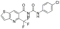 N-(4-CHLOROPHENYL)-N'-[[5-(TRIFLUOROMETHYL)THIENO[3,2-B]PYRIDIN-6-YL]CARBONYL]UREA 结构式