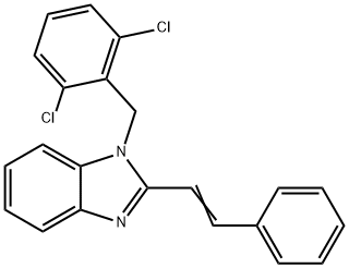 1-(2,6-DICHLOROBENZYL)-2-STYRYL-1H-1,3-BENZIMIDAZOLE 结构式