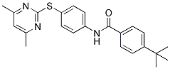 4-tert-Butyl-N-[4-[(4,6-dimethylpyrimidin-2-yl)thio]phenyl]benzamide 结构式