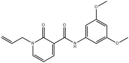 1-ALLYL-N-(3,5-DIMETHOXYPHENYL)-2-OXO-1,2-DIHYDRO-3-PYRIDINECARBOXAMIDE 结构式