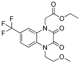 3,4-DIHYDRO-4-(2-METHOXYETHYL)-2,3-DIOXO-7-(TRIFLUOROMETHYL)QUINOXALINEACETIC ACID, ETHYL ESTER 结构式