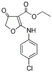 ETHYL 2-((4-CHLOROPHENYL)AMINO)-5-OXO-3-OXOLENECARBOXYLATE 结构式