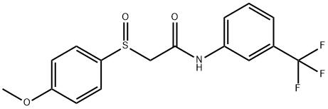 2-[(4-METHOXYPHENYL)SULFINYL]-N-[3-(TRIFLUOROMETHYL)PHENYL]ACETAMIDE 结构式