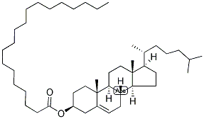 5-胆甾烯-3Β-醇 3-十九烷酸酯 结构式
