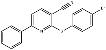 2-[(4-BROMOPHENYL)SULFANYL]-6-PHENYLNICOTINONITRILE 结构式