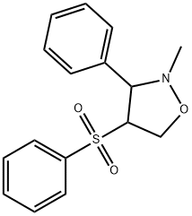 2-METHYL-3-PHENYL-4-(PHENYLSULFONYL)TETRAHYDROISOXAZOLE 结构式