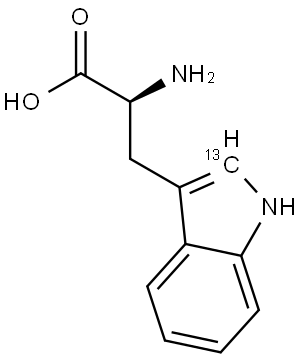 L-色氨酸-吲哚环-2-13C 结构式