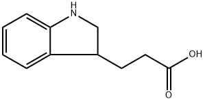 3-(吲哚啉-3-基)丙酸 结构式