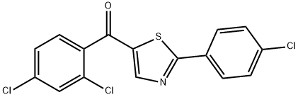 [2-(4-CHLOROPHENYL)-1,3-THIAZOL-5-YL](2,4-DICHLOROPHENYL)METHANONE 结构式