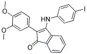 2-(3,4-DIMETHOXYPHENYL)-3-((4-IODOPHENYL)AMINO)INDEN-1-ONE 结构式