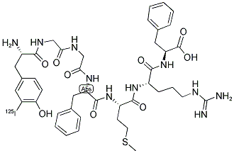 ([125I]-TYR)-MET-ENKEPHALIN-ARG-PHE 结构式