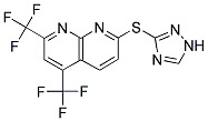 5,7-Bis(trifluoromethyl)[1,8]naphthyridin-2-yl 1H-1,2,4-triazol-3-yl sulfide 结构式