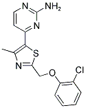 4-[2-[(2-CHLOROPHENOXY)METHYL]-4-METHYL-1,3-THIAZOL-5-YL]PYRIMIDIN-2-AMINE 结构式