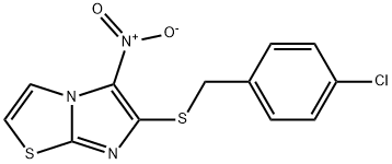 4-CHLOROBENZYL 5-NITROIMIDAZO[2,1-B][1,3]THIAZOL-6-YL SULFIDE 结构式