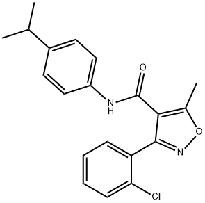 (3-(2-CHLOROPHENYL)-5-METHYLISOXAZOL-4-YL)-N-(4-(ISOPROPYL)PHENYL)FORMAMIDE 结构式